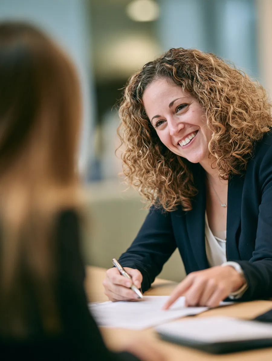 Advisor walking a borrower through Oliv Financial eligibility requirements