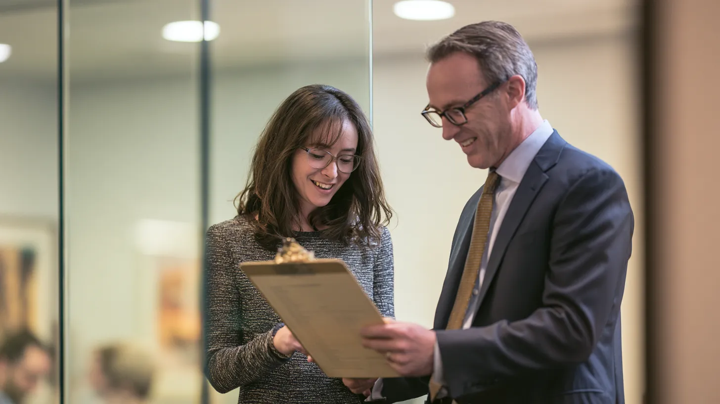Oliv Financial eligibility checklist review between two professionals